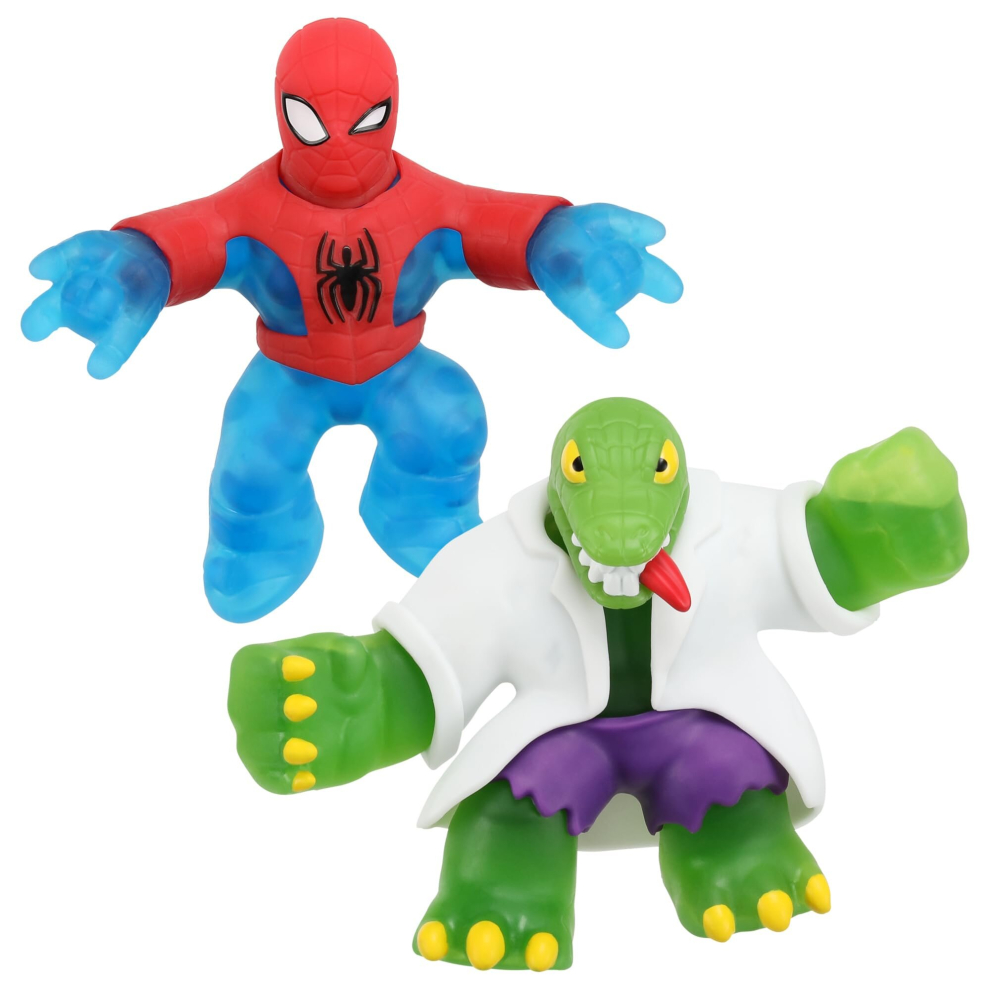 Heroes of Goo Jit Zu Marvel Goo Shifters Versus Pack Spider-Man VS Goo Shifter Lizard. 2 Squishy 4.5-Inch Tall Marvel heroes.