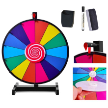 60cm Tabletop Spinning Wheel 24" Editable Colour Prize Wheel of Fortune