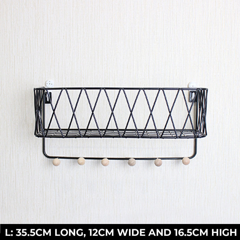 Bakeey Kitchen Rack Toilet Bathroom Wrought Iron  Storage Rack Hanging Basket