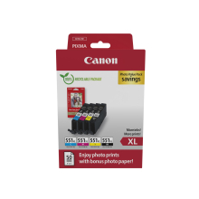 Cartucce d'inchiostro multipack + confezione di carta fotografica - CANON - CLI-551XL Nero/Ciano/Magenta/Giallo - Alta capacità