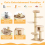 Casart 191 cm Cat Tower Multi-Storey Cat Tree Scratch Posts W/Condo & Top Perch 2