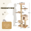 Casart 191 cm Cat Tower Multi-Storey Cat Tree Scratch Posts W/Condo & Top Perch 6