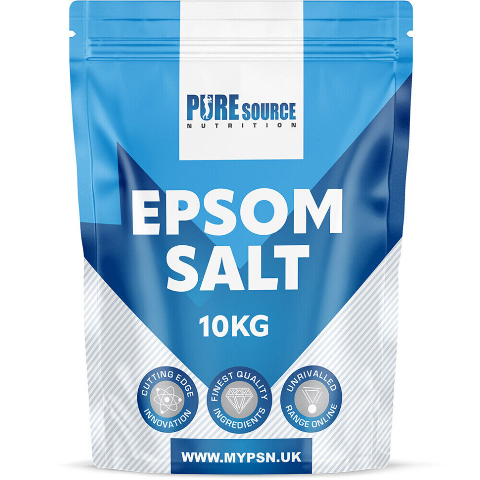 Pure Source Nutrition (10Kg) Epsom Salt Bath Salts Organic Bp Fcc Food Grade