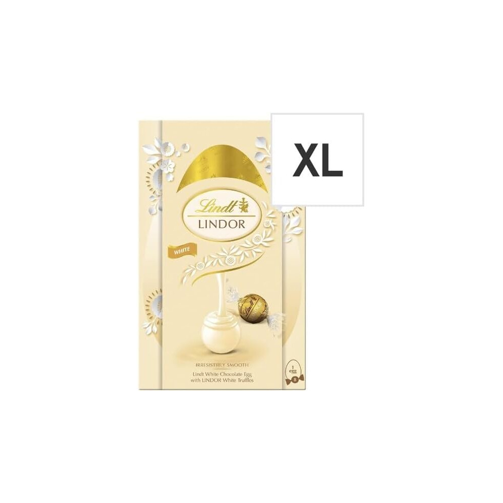 2 x Lindt White Chocolate Egg With Lindor White Truffles 260G