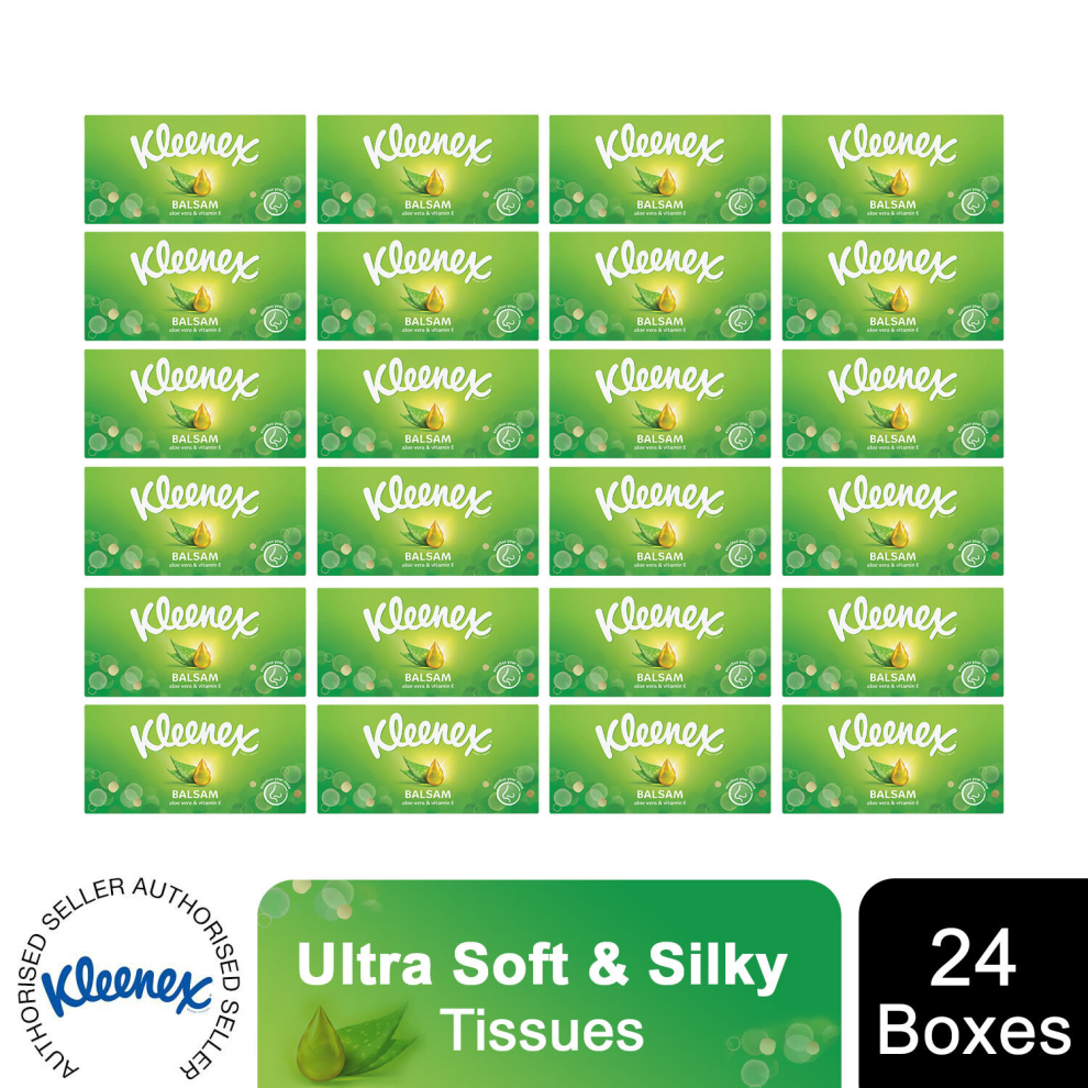 (Balsam - 24 Boxes) Kleenex Facial Tissues