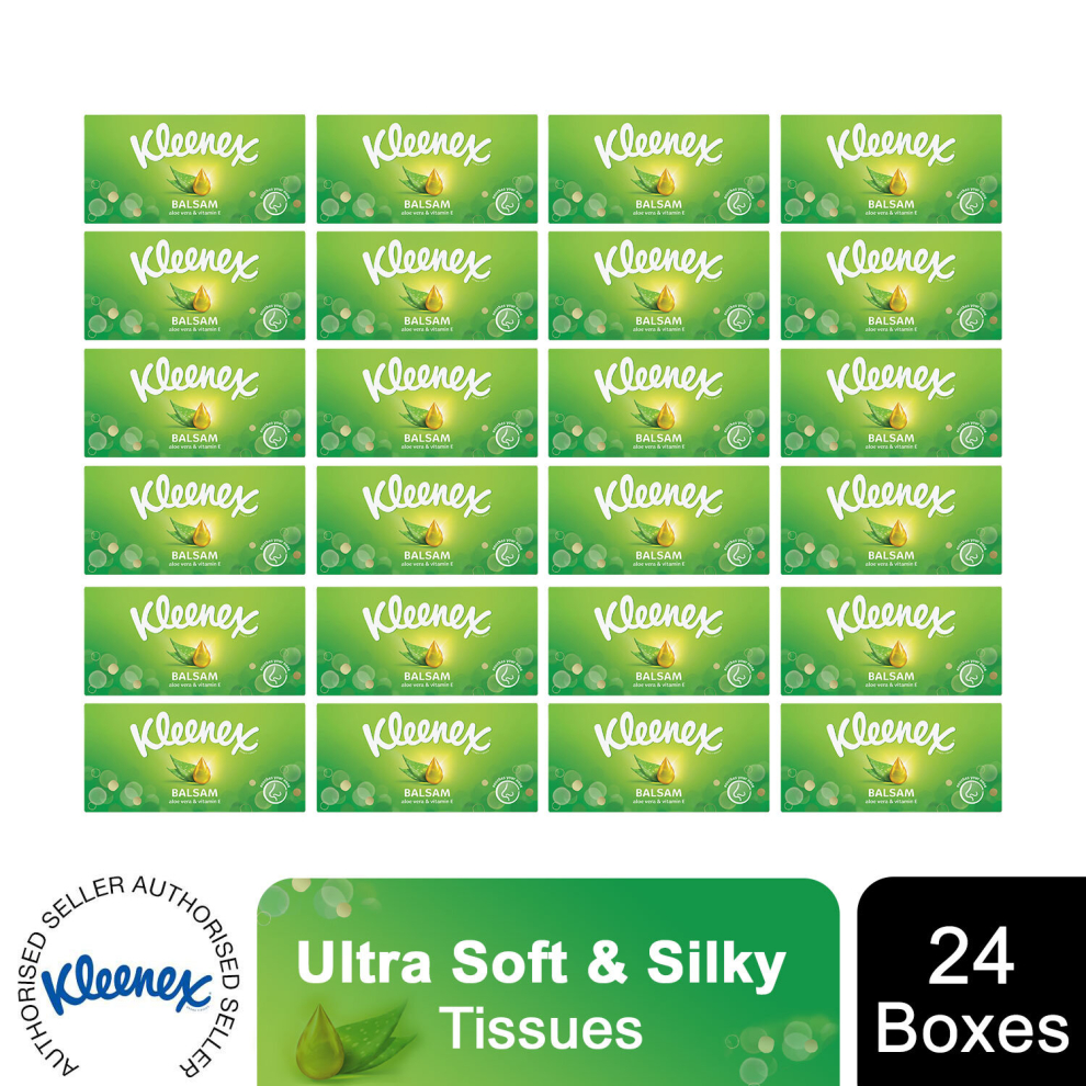 Kleenex (Balsam - 24 Boxes) Facial Tissues