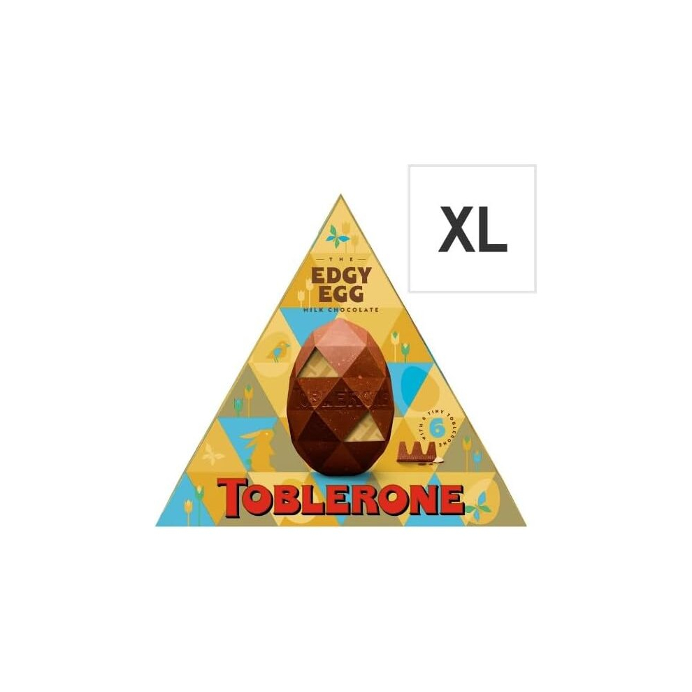 2 X Toblerone The Edgy Egg Milk Chocolate Easter Egg 298G