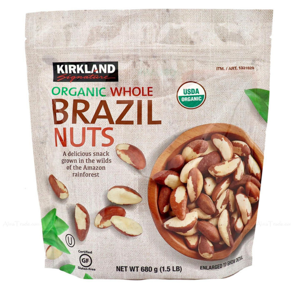 Kirkland Signature Organic Whole Brazil Nuts 680g in Resealable Bag