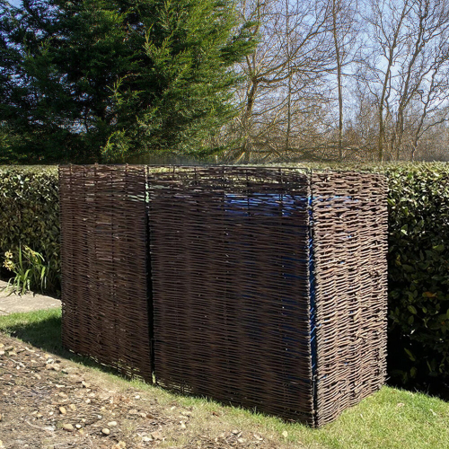 Living And Home Trash Can Fence Wicker Privacy Fence 1