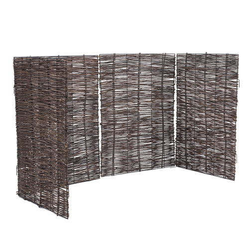 Living And Home Trash Can Fence Wicker Privacy Fence 2