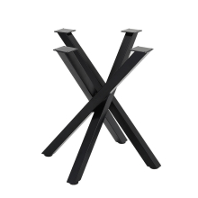 Criss Cross Metal Coffee Table Legs Replacement - 4-Pack, Black, 75cm Each, Pre-Drilled for Easy Assembly