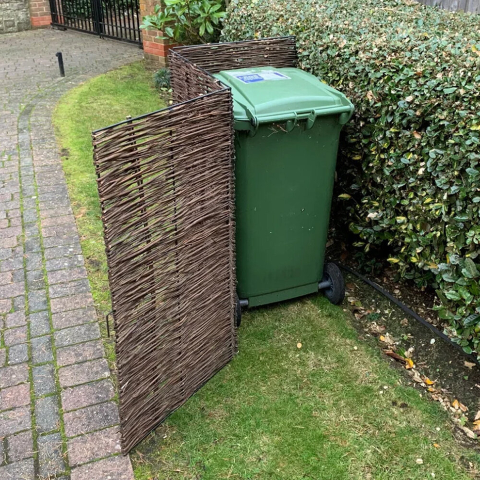 Trash Can Fence Wicker Privacy Fence