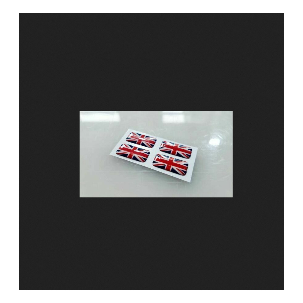 Union Jack 3D Gel Domed Sticker Flag Car Decal Coloured 18X10mm X5 8381923445881