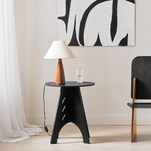 SoBuy HFBT01-SCH, Round Side Table Coffee Table Sofa Side Table,Black 1