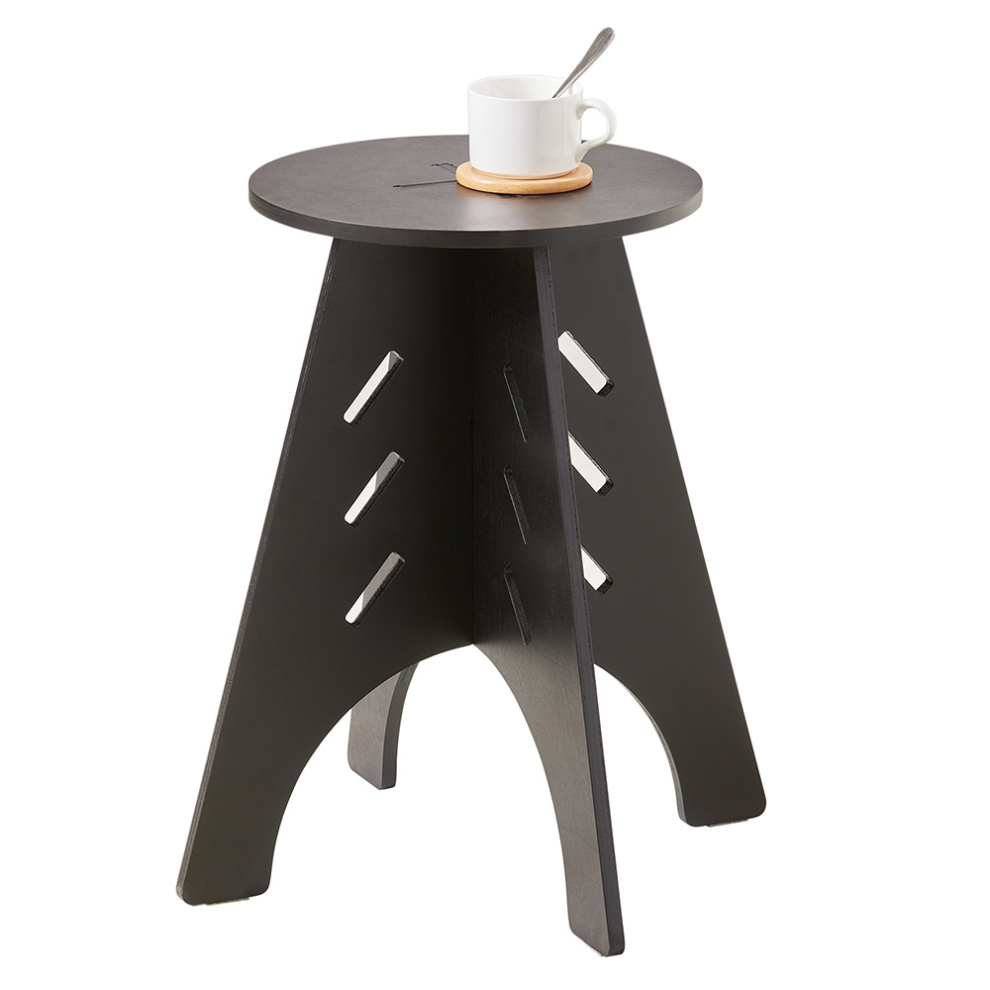 SoBuy HFBT01-K-SCH,Round Side Table Coffee Table Sofa Side Table,Black