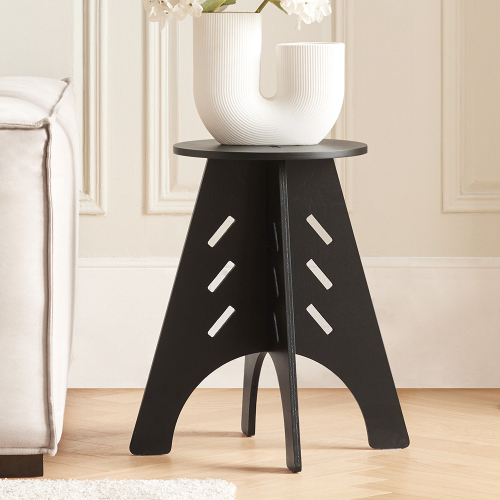 SoBuy HFBT01-K-SCH,Round Side Table Coffee Table Sofa Side Table,Black 1