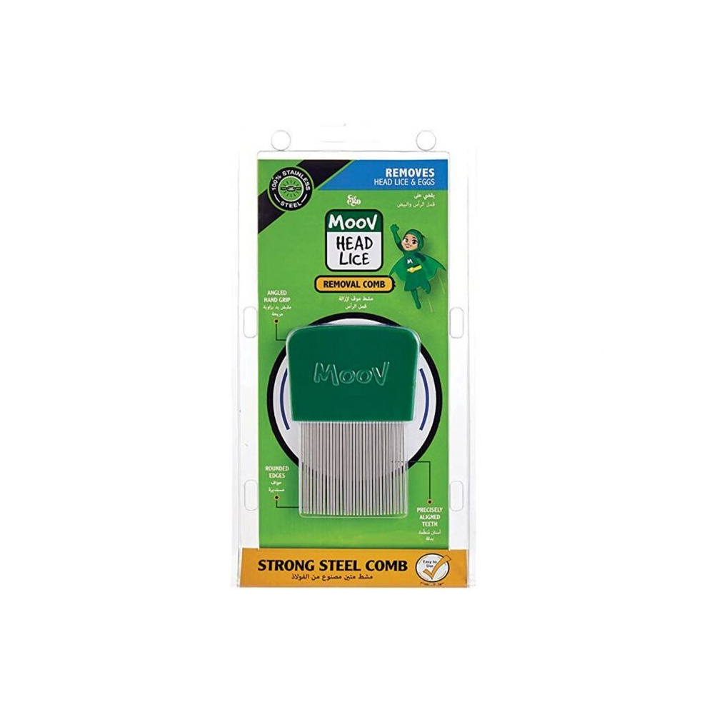 Ego Moov Head Lice Removal Comb - Precision Comb for Effective Lice Removal, Gentle on Hair and Scalp Pack of 1's