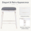 Casart Set of 2 Bar Stools Counter Height Dining Chair Upholstered Pub Stool 24" 4