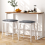 Casart Set of 2 Bar Stools Counter Height Dining Chair Upholstered Pub Stool 24" 8
