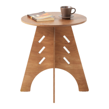 SoBuy HFBT01-BR, Round Side Table Coffee Table Sofa Side Table ,Brown