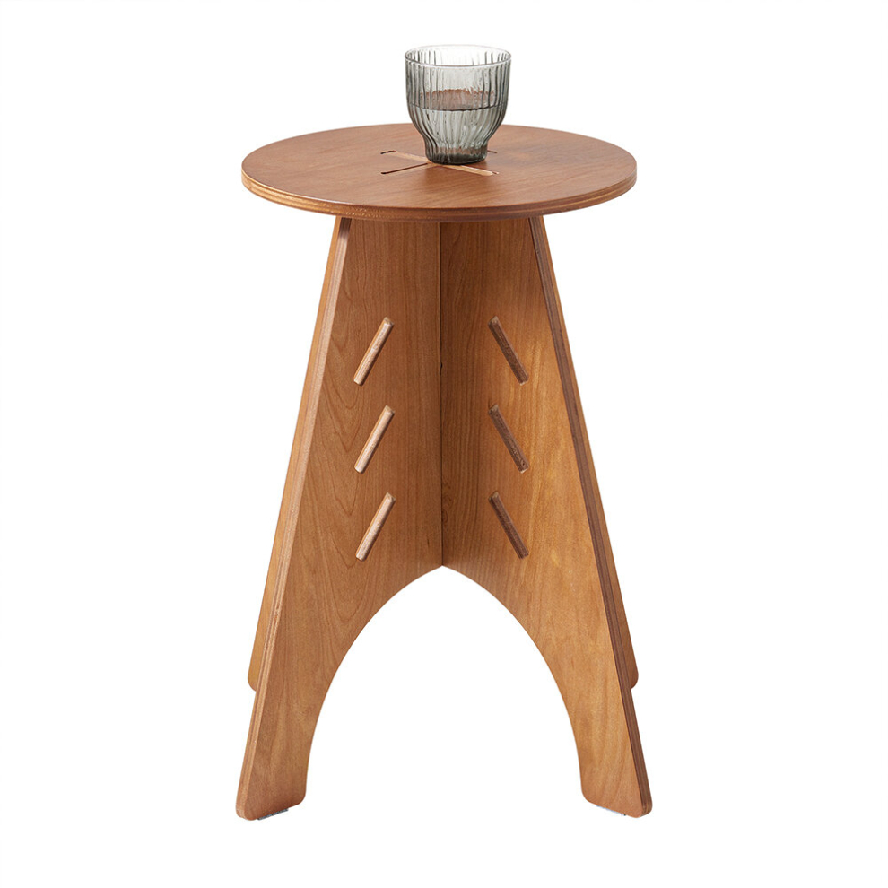 SoBuy HFBT01-K-BR, Round Side Table Coffee Table Sofa Side Table,Brown