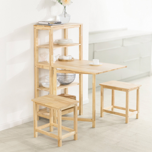 SoBuy FWT70-N,Folding Dining Table Dining Room Rubber Wood Table 1