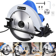 1500W Circular Saw  Electric Saw with 185mm Blade Adjustable Cutting Depth(65mm/90°, 45mm/45°) Ideal Tool for Wood Cutting