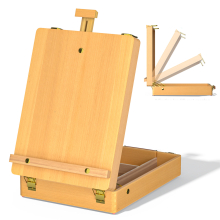 Wooden Table Sketching Box Artist Box Easel Portable Storage Easel Box Tabletop Easel Organizer for Artists Students Beginners Drawing