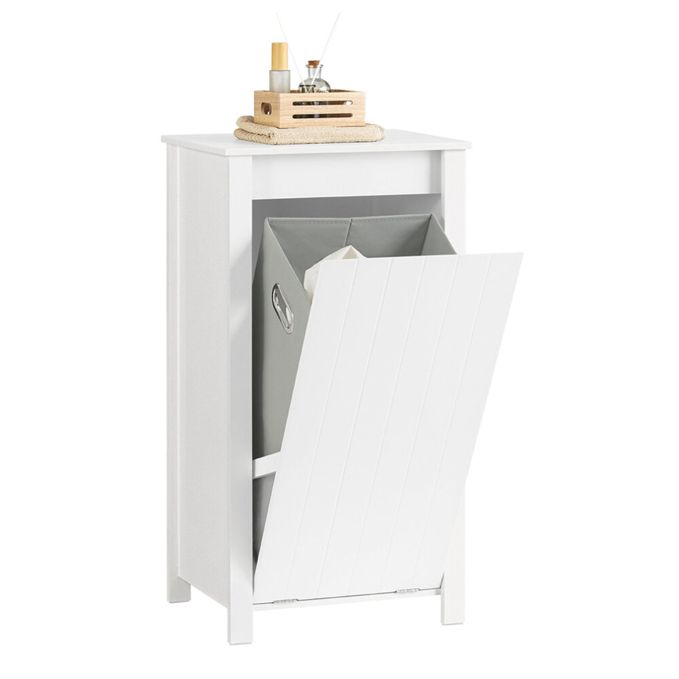 SoBuy BZR100-W, Laundry Cabinet Laundry Chest Bathroom Cabinet Storage