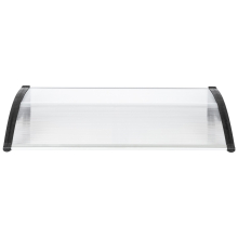 (White & Gray Bracket) Door Canopy Awning Rain Shelter Front Back Porch Shade Patio Roof Cover