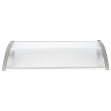 (White & Black Bracket) Door Canopy Awning Rain Shelter Front Back Porch Shade Patio Roof Cover