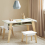SoBuy KMB92-GR,Children Table and 2 Stools Set, Art Table with Storage 11