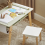 SoBuy KMB92-GR,Children Table and 2 Stools Set, Art Table with Storage 5