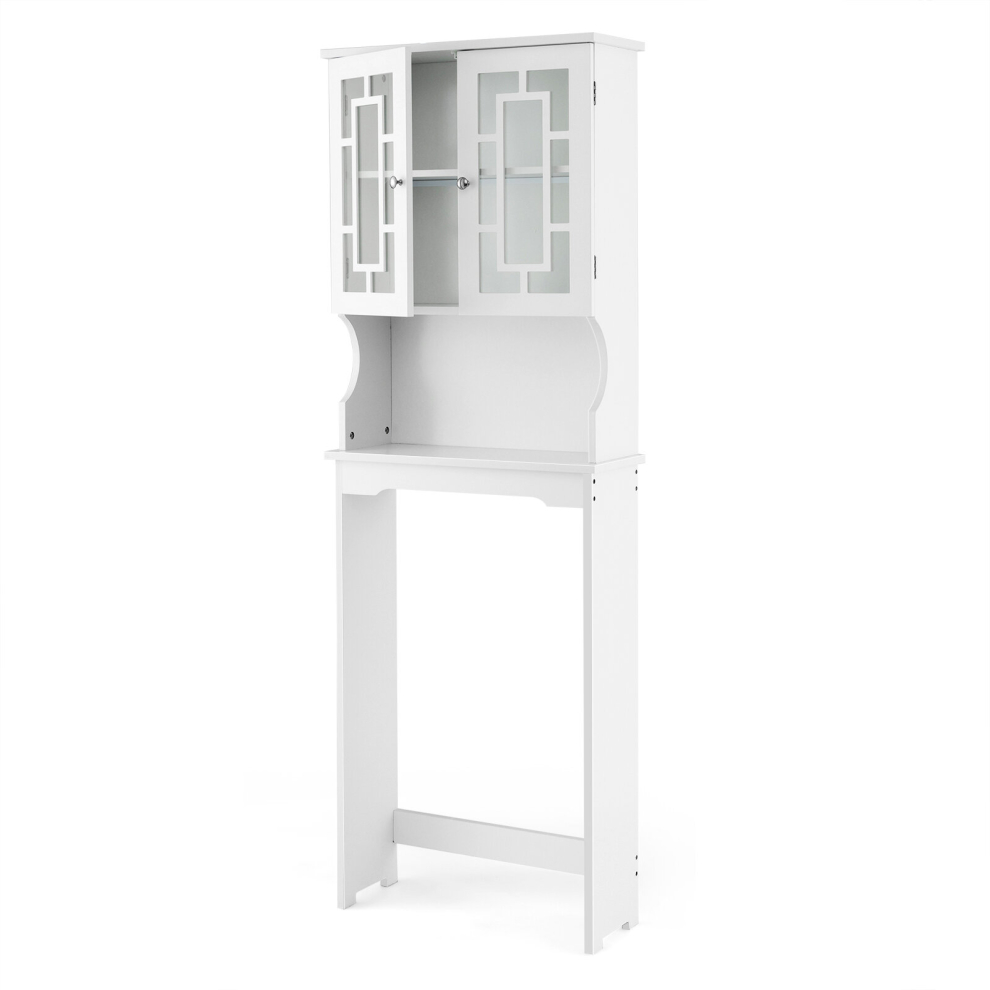 Over The Toilet Storage Cabinet 3-Tier Bathroom Rack W/ Adjustable Shelf
