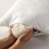 Homescapes Homescapes Wool Filled King Size Cosy Sleeper Pillow with Cotton Case - Soft/Medium 3