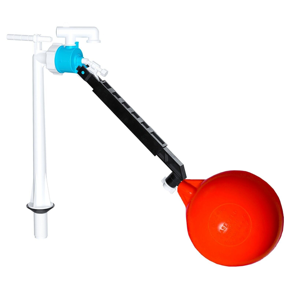 Bottom Entry Valve 1/2" Straight Toilet Cistern Filling Inlet + 6" Ball Float Kit 5057817594777