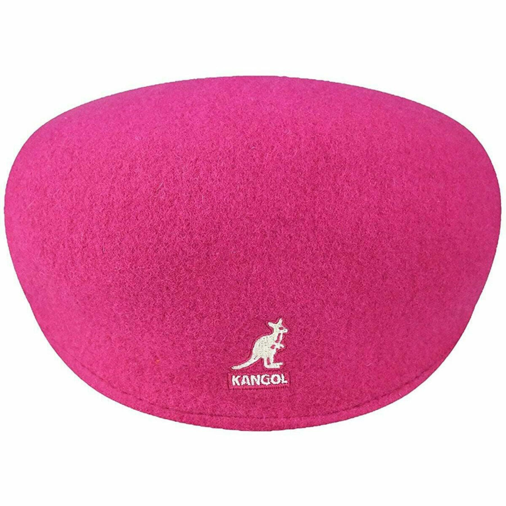 (XXL) KANGOL iconic 100% pure new wool 504 Electric Pink flat cap