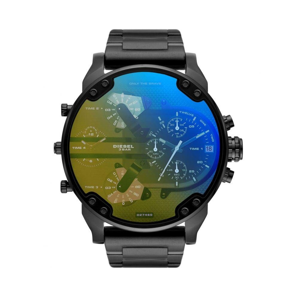 Diesel Dz7460 Mr. Daddy 2.0 Two-Hand Black-Tone Stainless Steel Watch