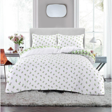 (Pink, King) Rosebud Floral Duvet Cover Flannelette 100% Brushed Cotton Thermal Duvet Cover Set