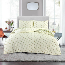 (Natural , Single) Rosebud Floral Duvet Cover Flannelette 100% Brushed Cotton Thermal Duvet Cover Set