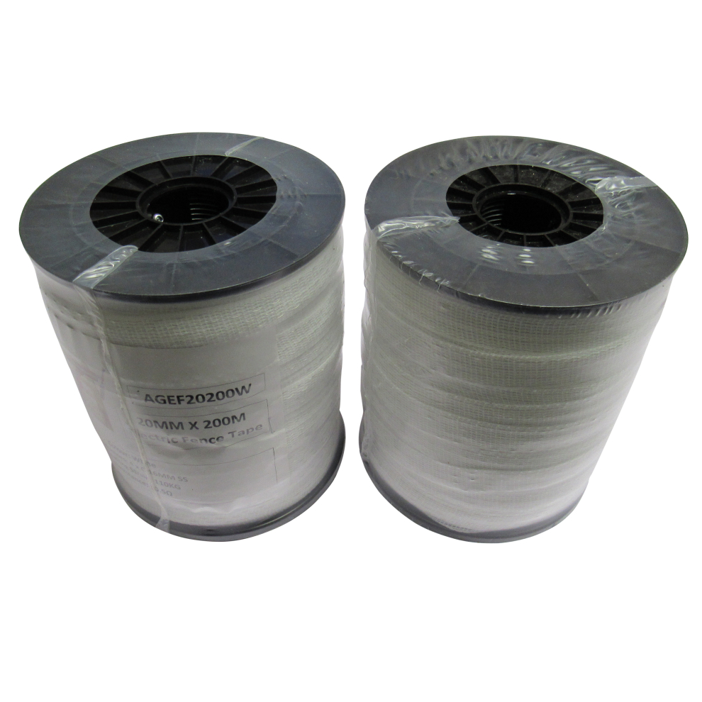 Electric Fence Tape Poly Fencing 20MM x 200M X2 (Electrified Polytape)