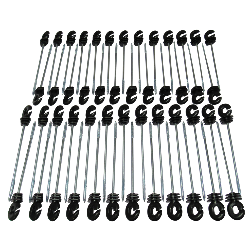 Electric Fencing Ring Insulators Long Arm For Wooden Posts X50 600988553989
