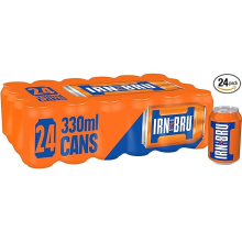 IRN-BRU Regular 24 x 330ml Cans - Sugar-Free, No Artificial Colours, Vegetarian, Iconic Bold Fizzy Drink Since 1901
