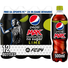 Pepsi Max Lime, 500ml (Pack of 12)