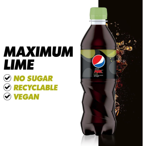 Pepsi Pepsi Max Lime, 500ml (Pack of 12) 2