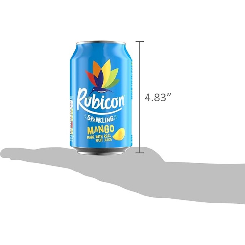 Rubicon 24 Pack Sparkling Mango Flavoured Fizzy Drink With Real Fruit