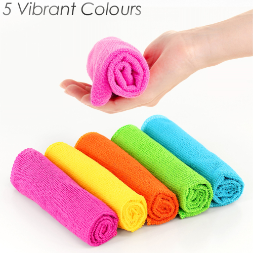 The Magic Toy Shop (10) Geezy Microfibre Cleaning Cloths | Dusting & Polishing Towels 1