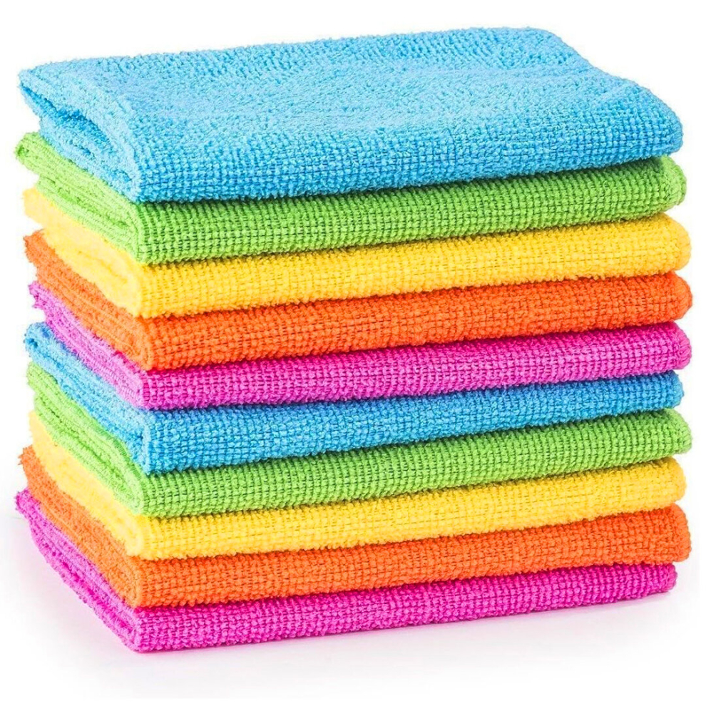 (10) Geezy Microfibre Cleaning Cloths | Dusting & Polishing Towels