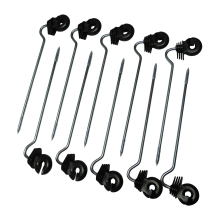 Electric Fencing Offset Ring Insulators for Wooden Posts X10