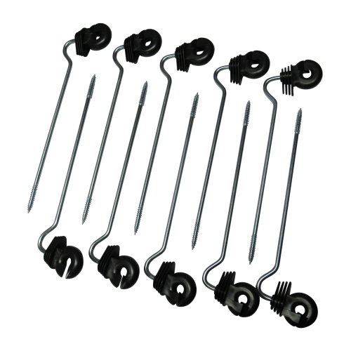 Electric Fencing Offset Ring Insulators for Wooden Posts X10